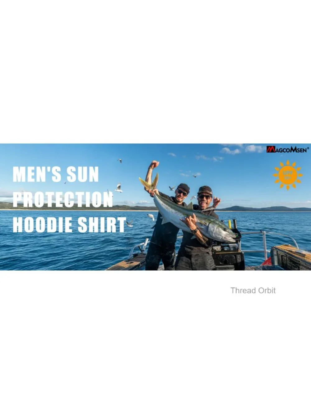 UPF 50+ Long Sleeve Sun Shirt Hoodie Fishing Swim Rash Guard